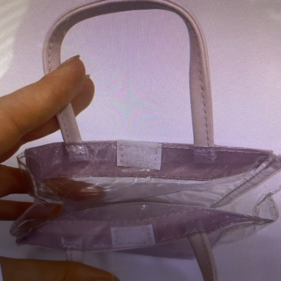 Mary Kay cosmetics purple gift bag transparent makeup merchandise product handle - Picture 7 of 8